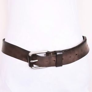 💎Men’s Distresses Burnished Brown Leather Belt Size 38